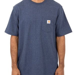 Carhartt Loose Fit Short-Sleeve Pocket T-Shirt, Dk Cobalt Blue Heather, 2XL
